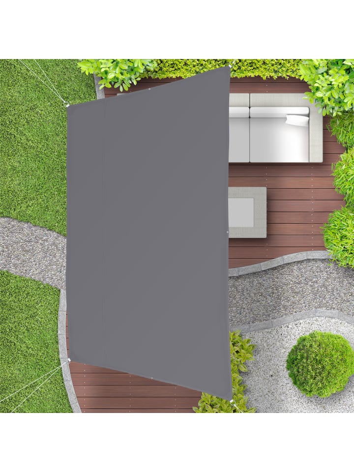 relaxdays Sonnensegel in Grau - 3x4x2x2 m günstig kaufen onesize