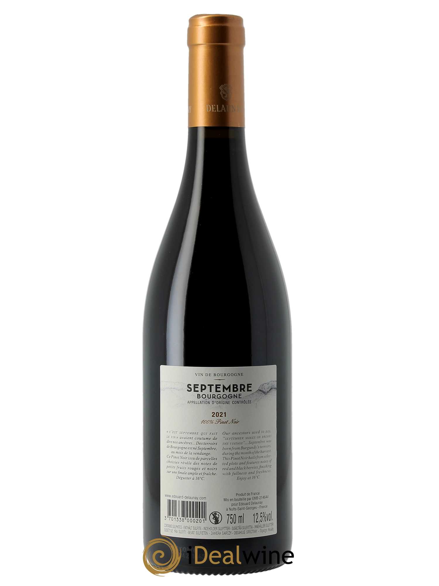 Bourgogne Septembre Edouard Delaunay  2021 - Lot de 1 Bouteille
