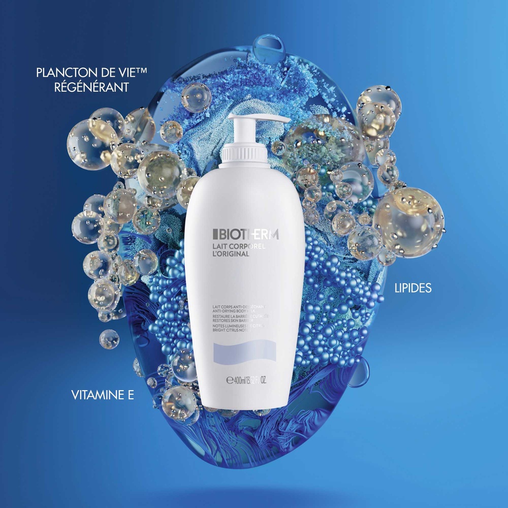 Biotherm Lait Corporel Lait pour le corps hydratation 48H ; anti-desséchant aux extraits d'agrumes