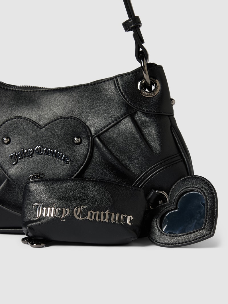 Bowling Bag mit Label-Detail Modell 'LOVE' in schwarz