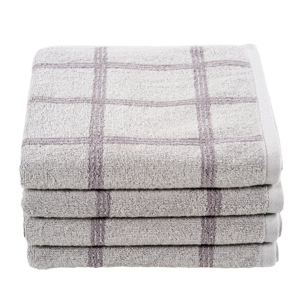 Frottierserie Square Handtuch, hellgrau, 2 x 2er Set