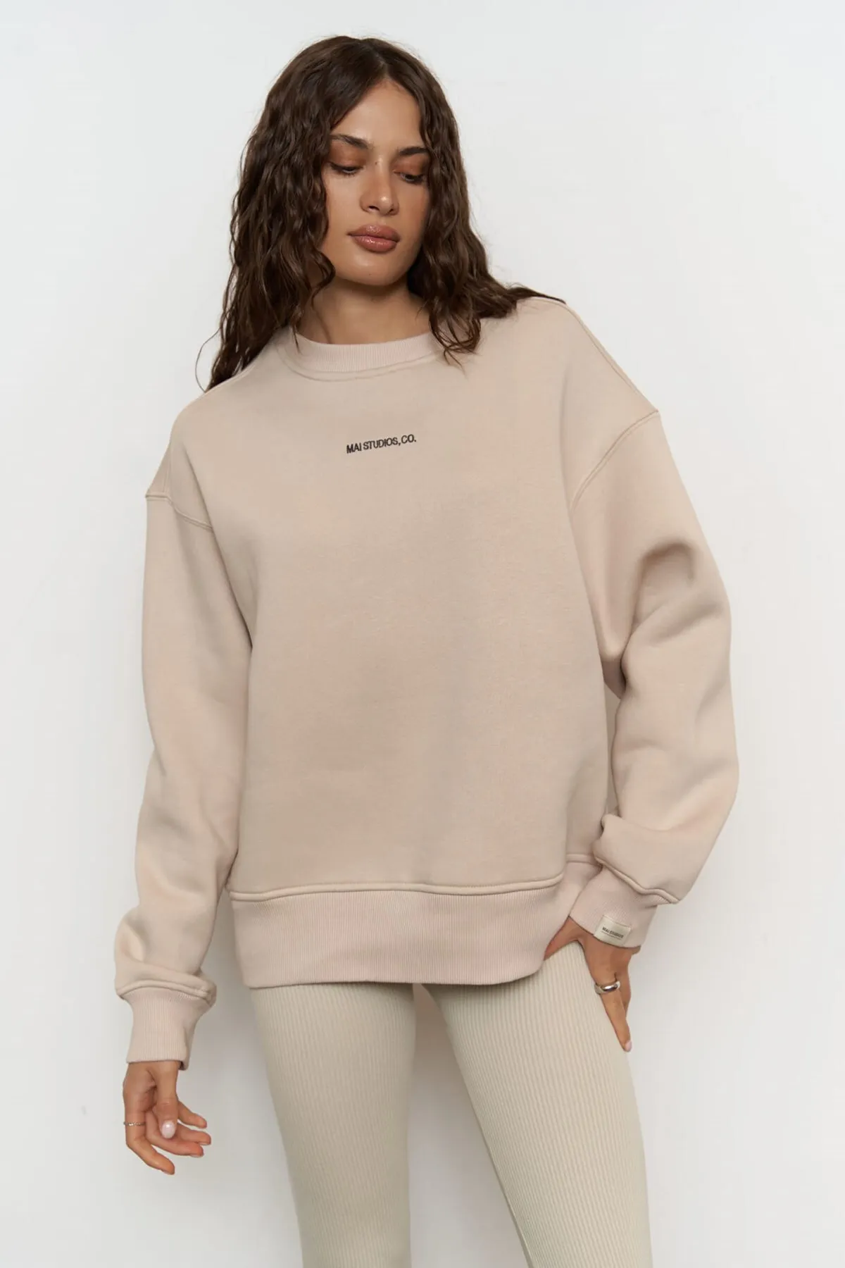 MAİ COLLECTİON  Street Studios Bone Oversize-Sweatshirt