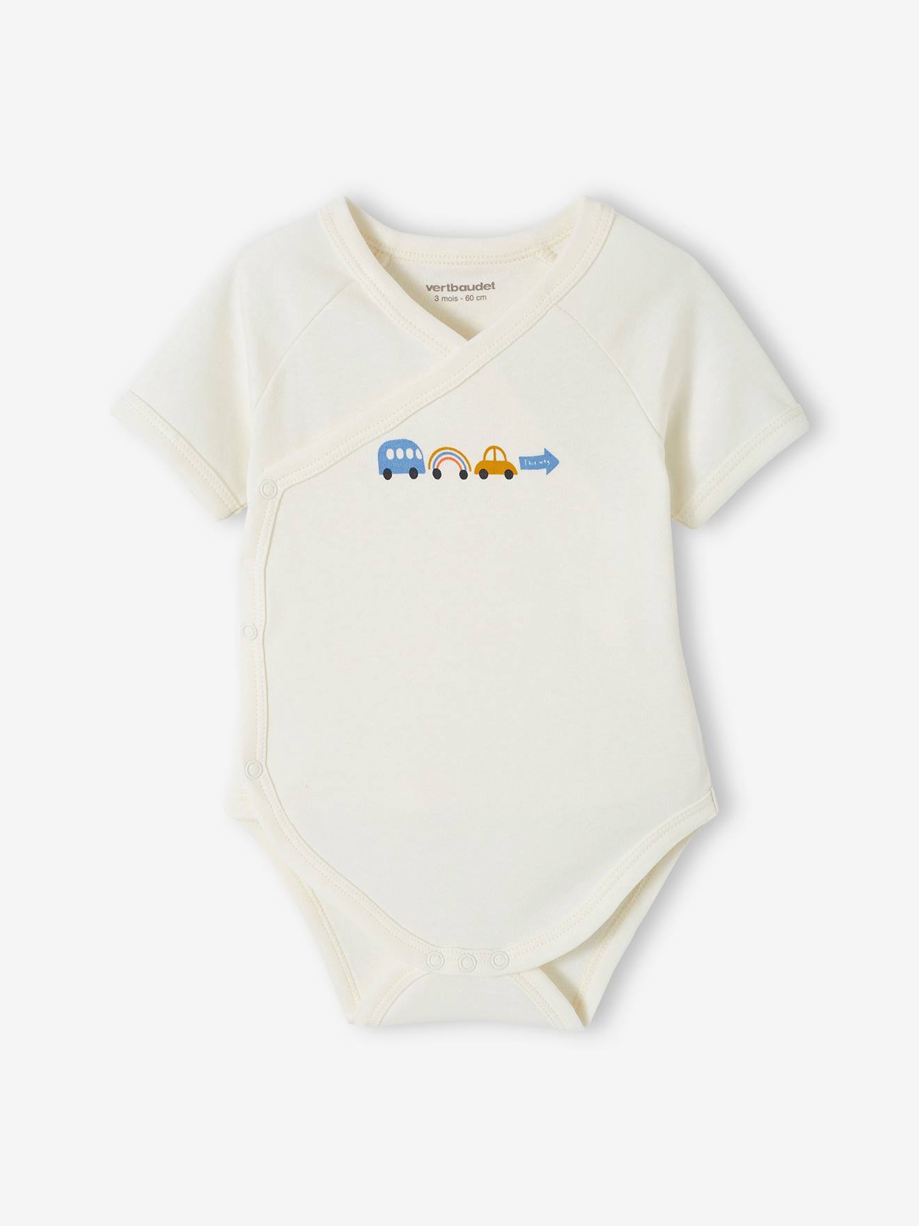 Vertbaudet 5er-Pack Baby Wickelbodys Bio-Baumwolle Oeko-Tex - himmelblau