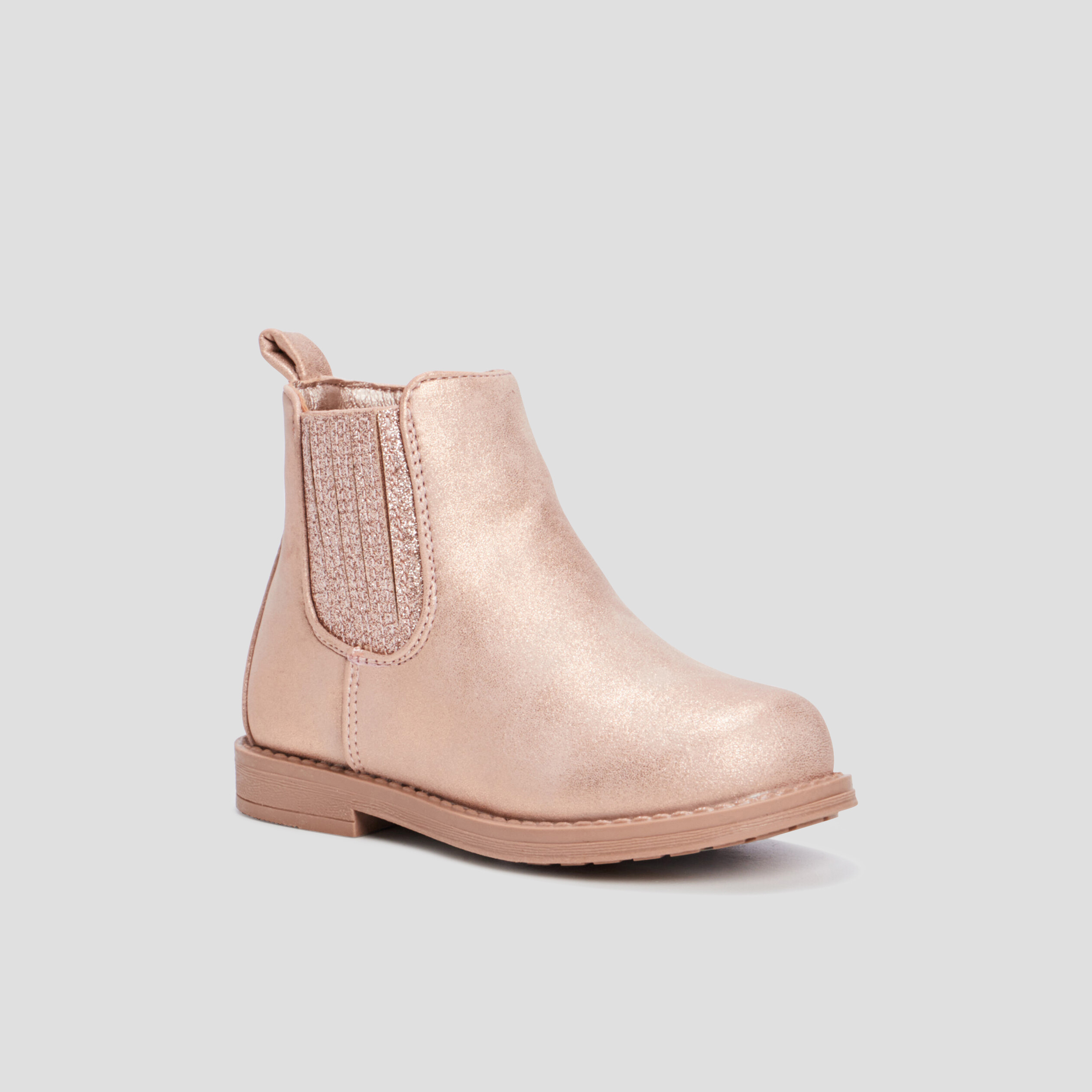Bottines chelsea zippées rose bébé fille | La Halle