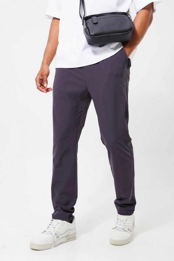 Elasticated Waist Technical Stretch Slim Trouser