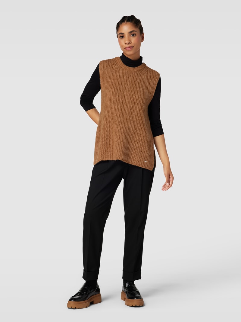 Pullunder mit Label-Detail Modell 'Style.Elisa' in cognac