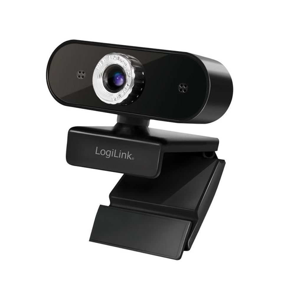 LogiLink UA0368 Webcam (HD, USB, Clip-on einfache Befestigung, Plug and Play ohne Software, Skype, GooleMeet, FaceTime)