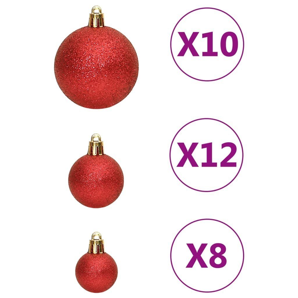 vidaXL Christbaumschmuck 111-tlg. Weihnachtskugel-Set Rot Polystyrol (111-tlg)