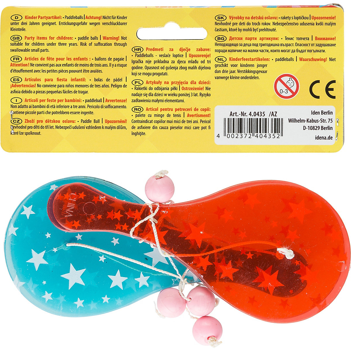 Paddleballs, 4 Stück
