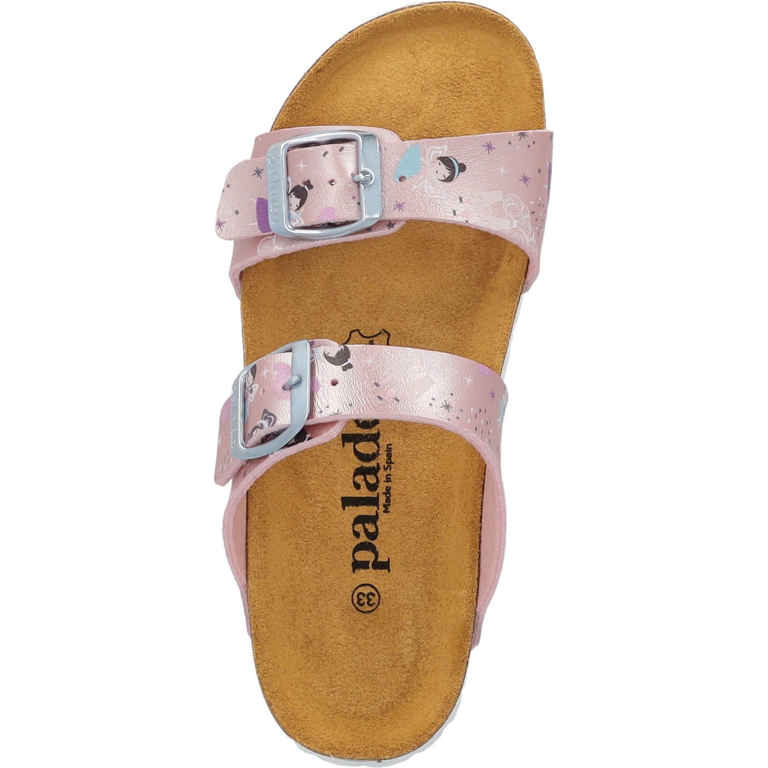 Palado Kids Samos G Print, Pantoletten, Kinder, Rosa Metallic Fairy