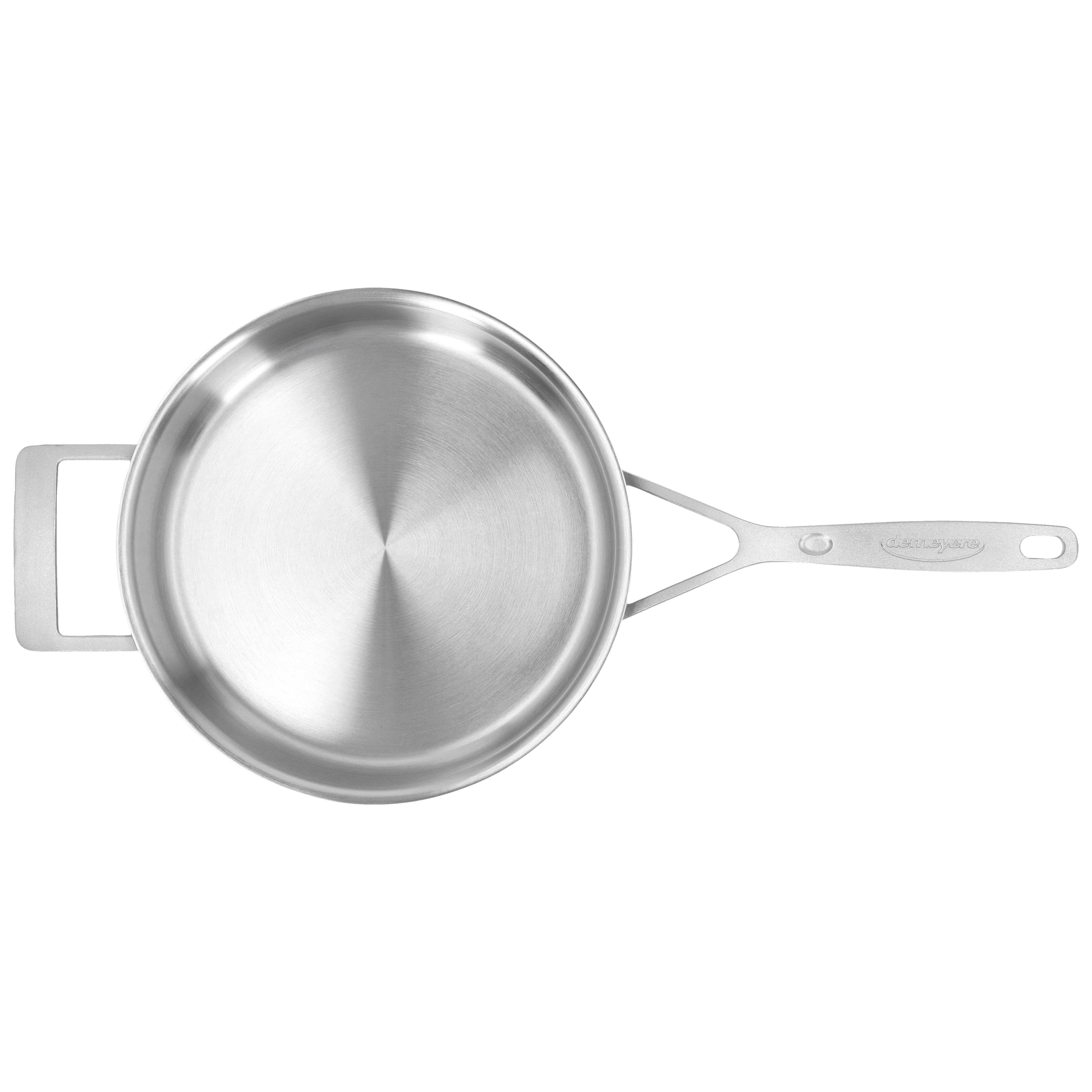 Stieltopf mit Deckel, niedrig 24 cm, 18/10 Edelstahl