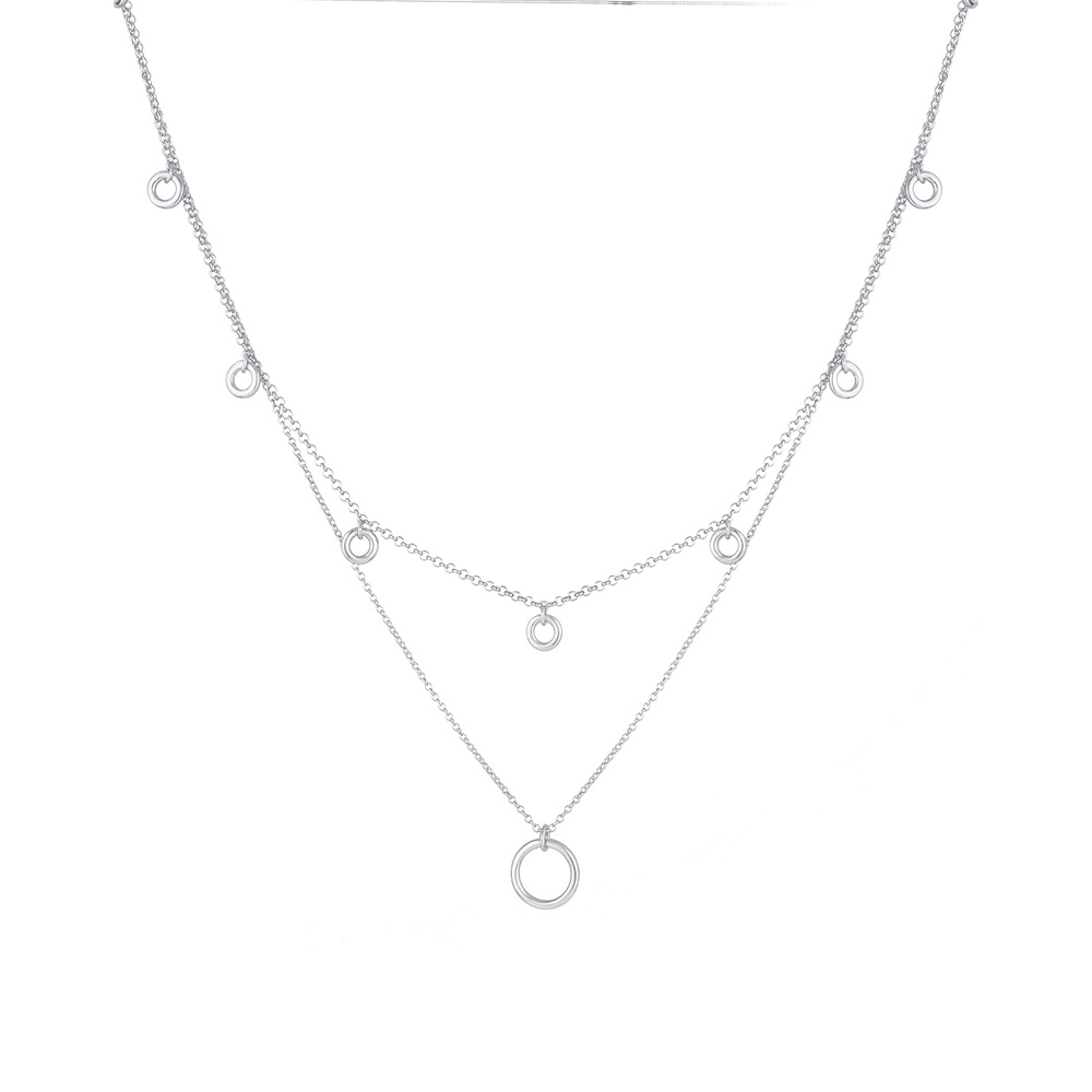 Elli Elli Collier pour dames Geo Design en 925/1000 argent massif collier