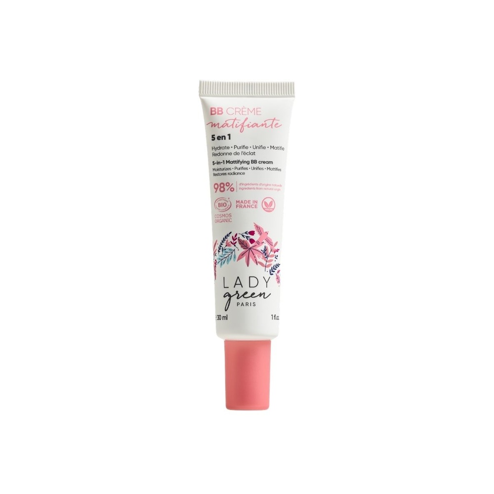 Lady Green BB Crème matifiante 5 en 1 - Claire BB crème