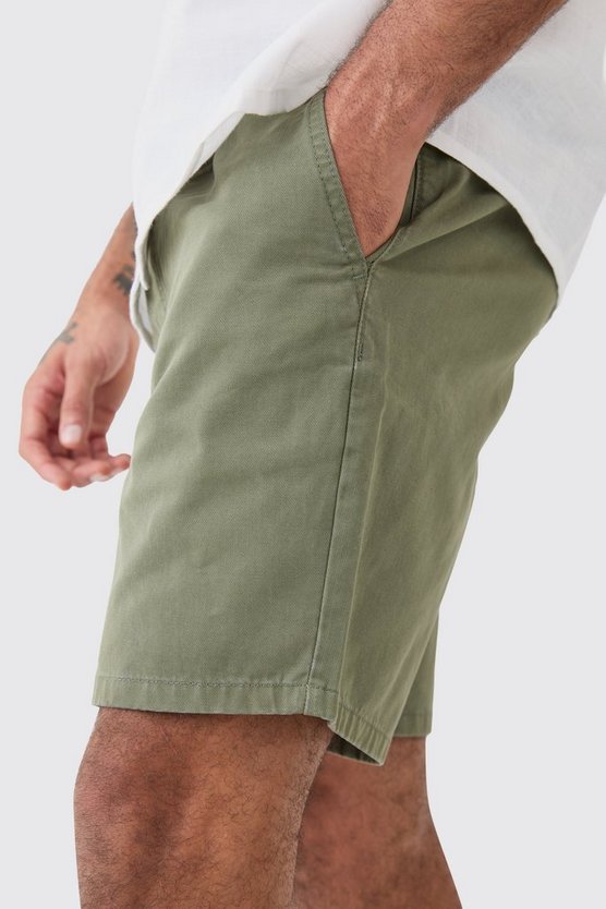 Kurze lockere Shorts in Khaki