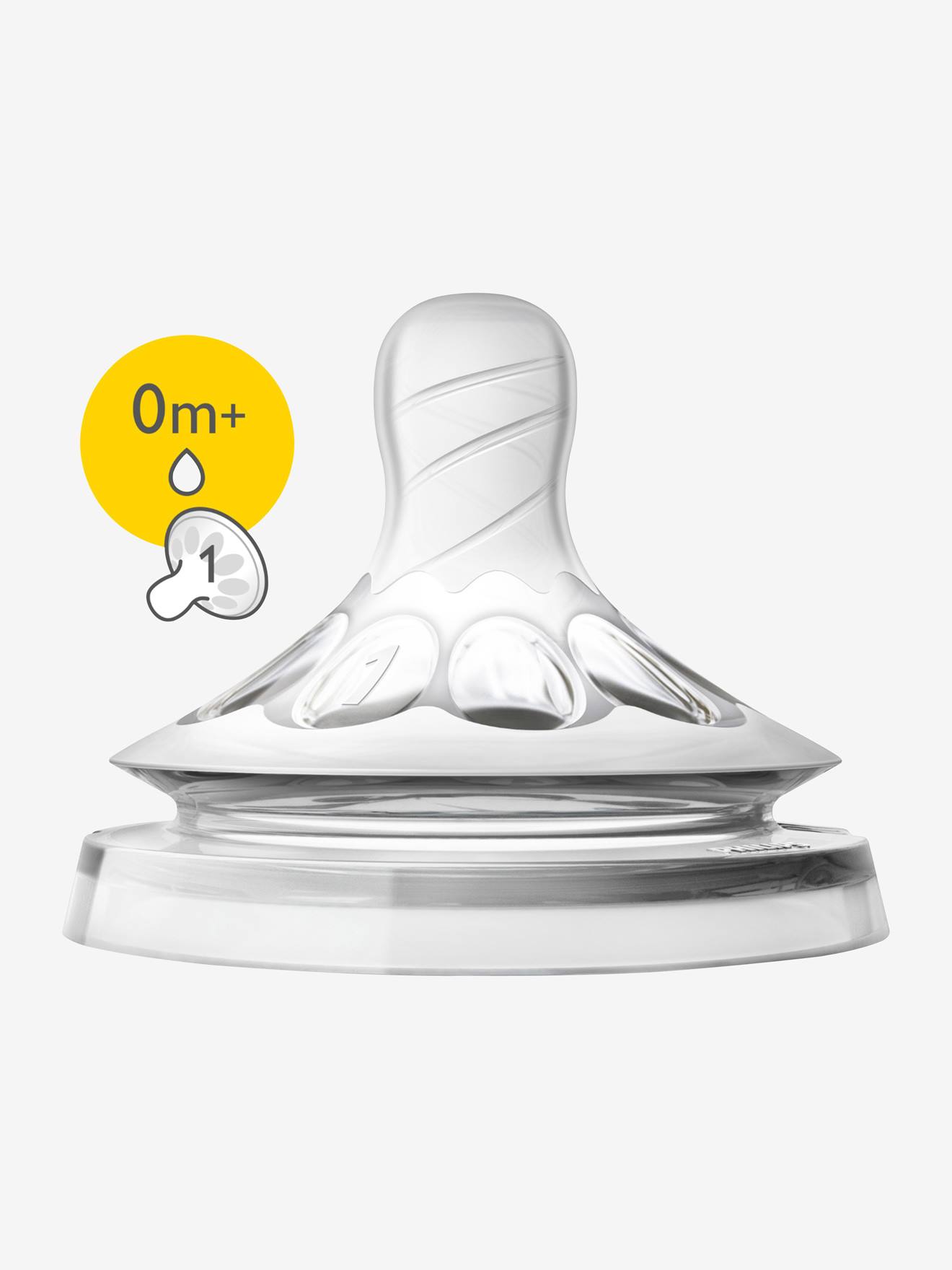 Lot de 2 tétines Philips AVENT Natural, 5 débits transparent