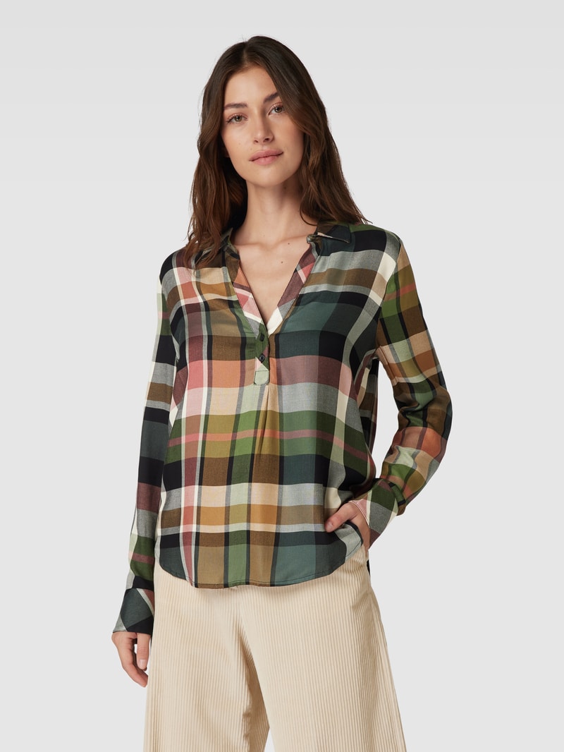 Bluse mit Gitterkaro in altrosa