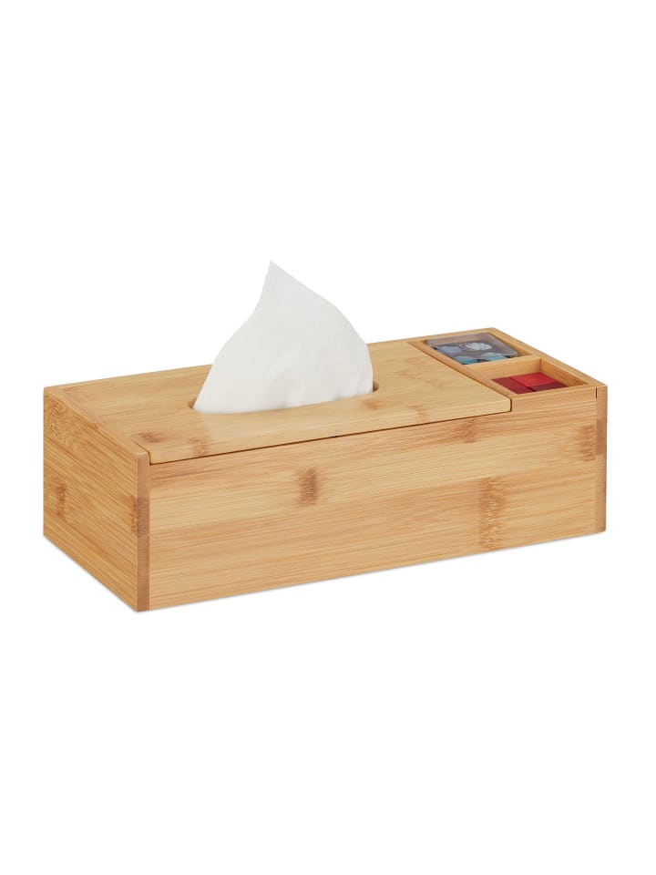 relaxdays Tuchspender in Natur - (B)30,5x (H)9 x (T)14,5 cm günstig kaufen onesize