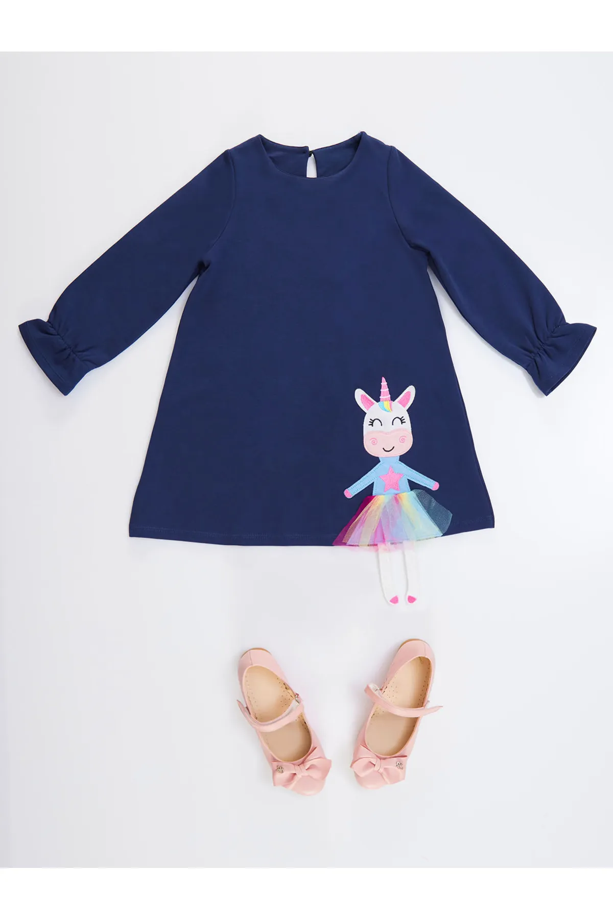 Denokids  Lilycorn Marineblaues Mädchenkleid