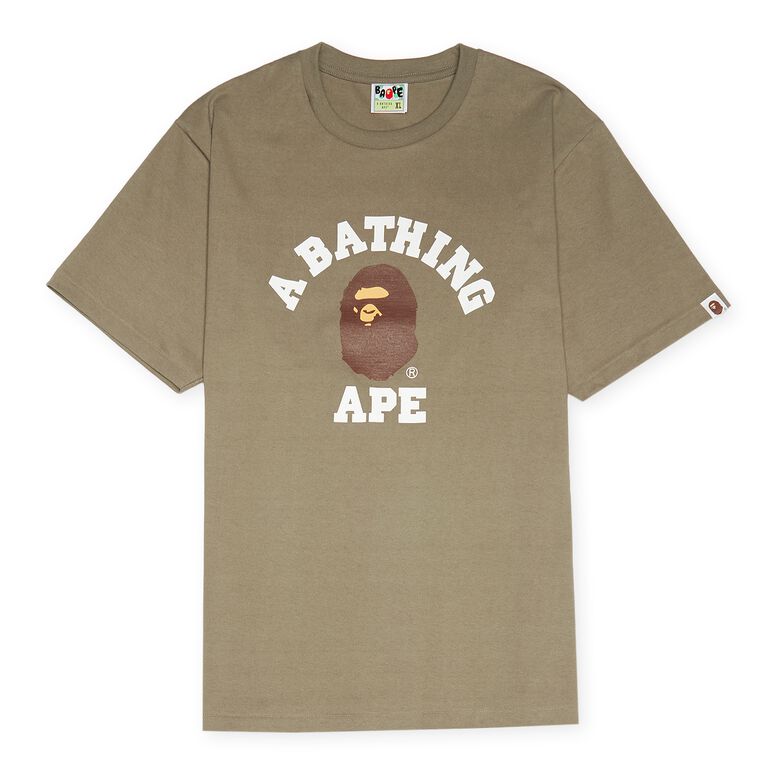 A Bathing Ape College Tee brown