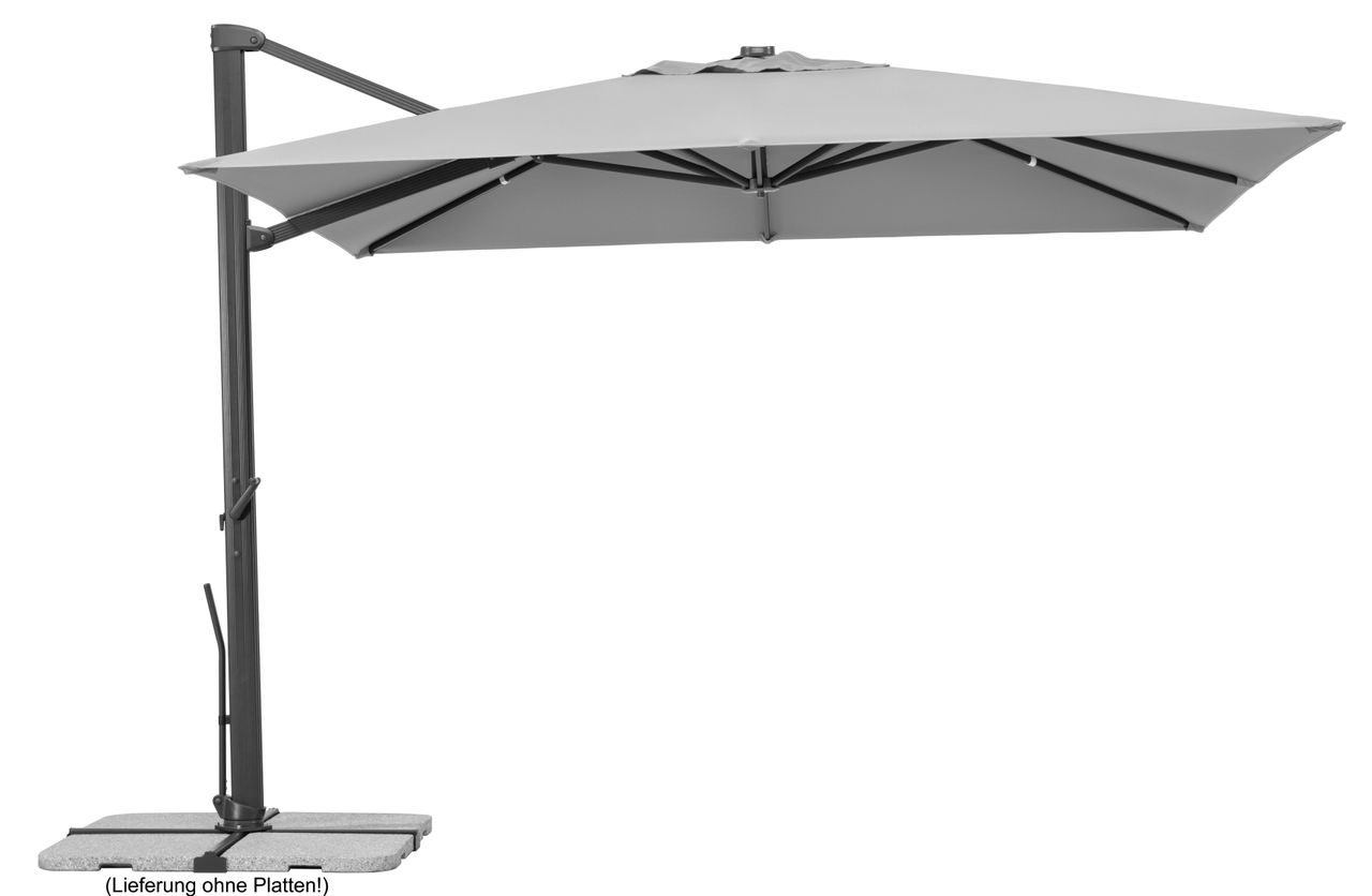 Schneider Schirme Schneider Ampelschirm RHODOS SMART, ca. 300 x 300 cm, silbergrau