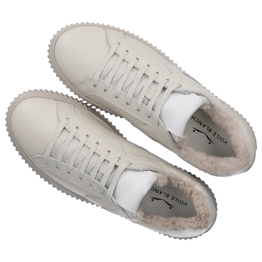 VOILE BLANCHE - Sneaker low LIPARI FUR Nubukleder - beige
