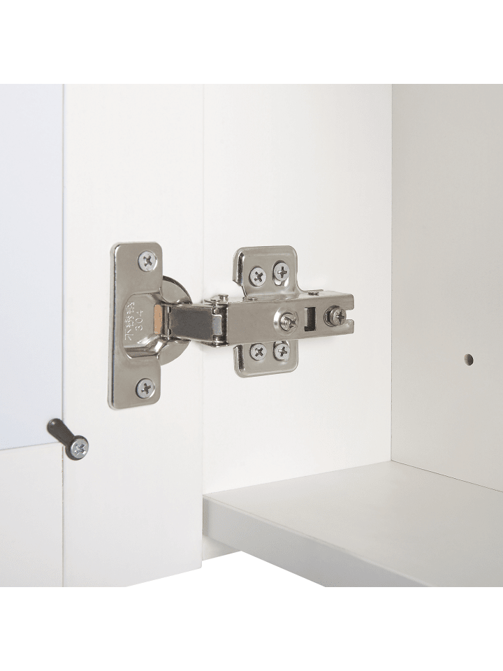 Beliani Bad-Spiegelschrank MAZARREDO in Weiß/Silber - (W) 60 x (H) 60 x (L) 12 cm günstig kaufen onesize