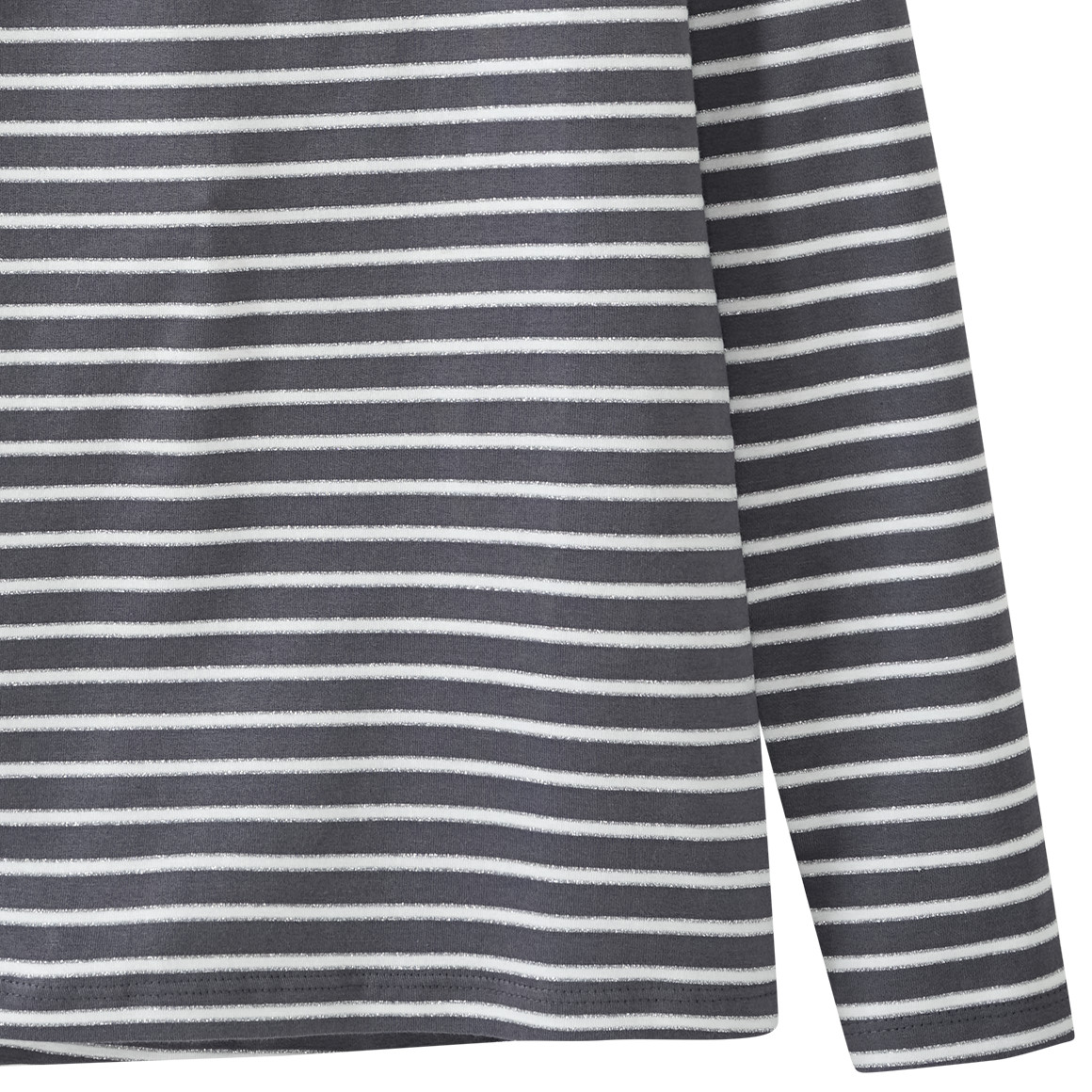 Mädchen Langarmshirt mit Glitzerstreifen