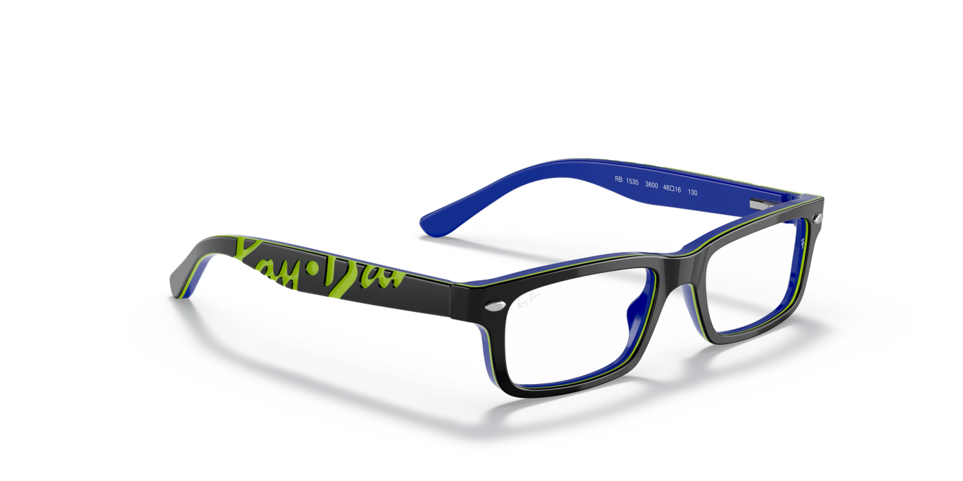 RB1535 OPTICS KIDS - Gri închis lucios pe albastru