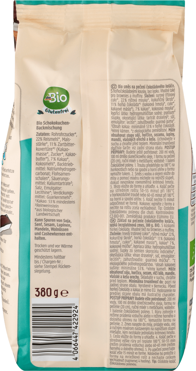 Backmischung Schokokuchen, glutenfrei, 380 g