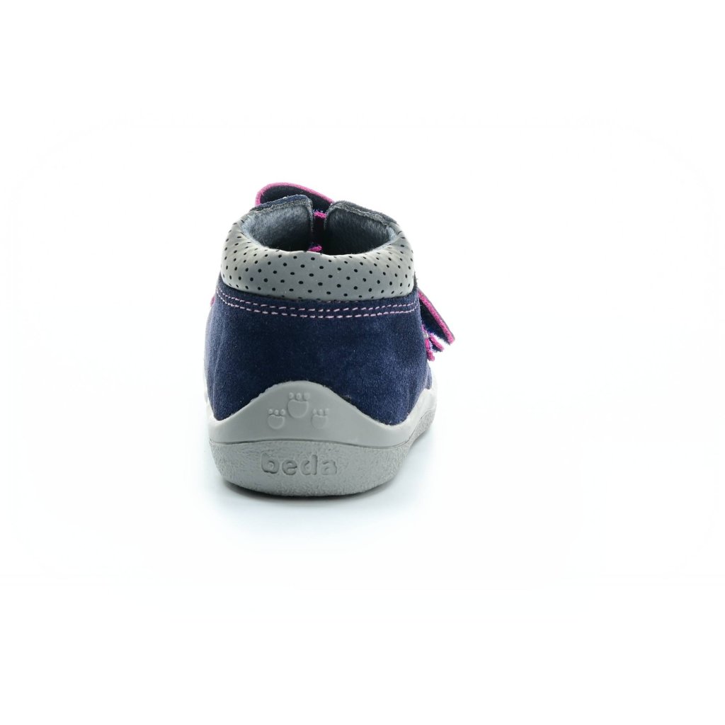 Beda Ocean Shine mit Membran (BF 0001/W/M/2) dunkelblaue Barfuß-Stiefeletten