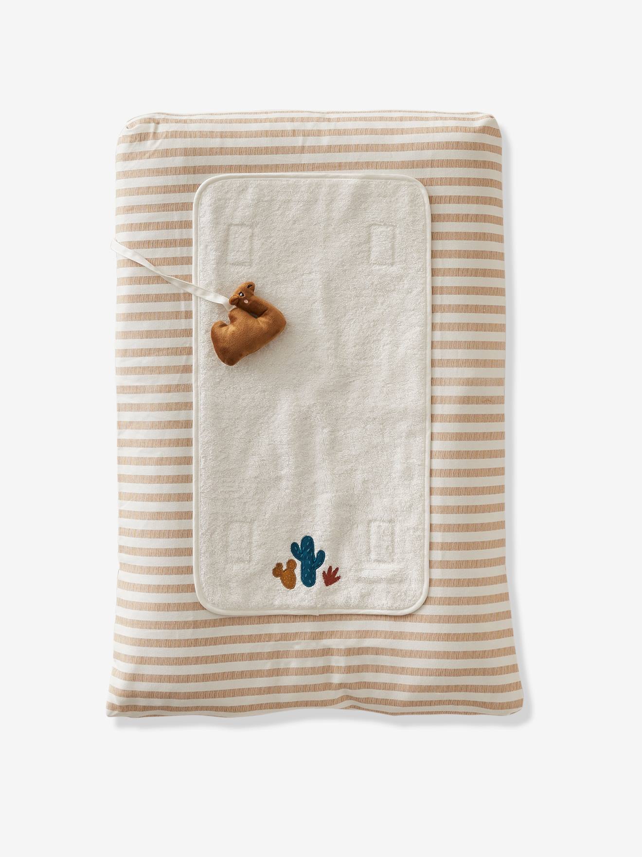 Vertbaudet Baby Wickelauflage WILD SAHARA, personalisierbar - wollweiß/beige
