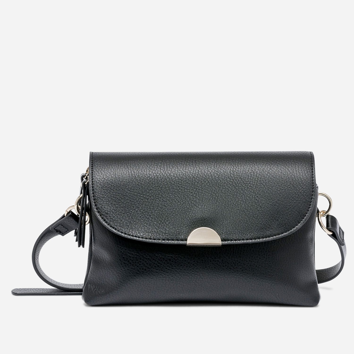 Sac bandoulière noir à double compartiment
