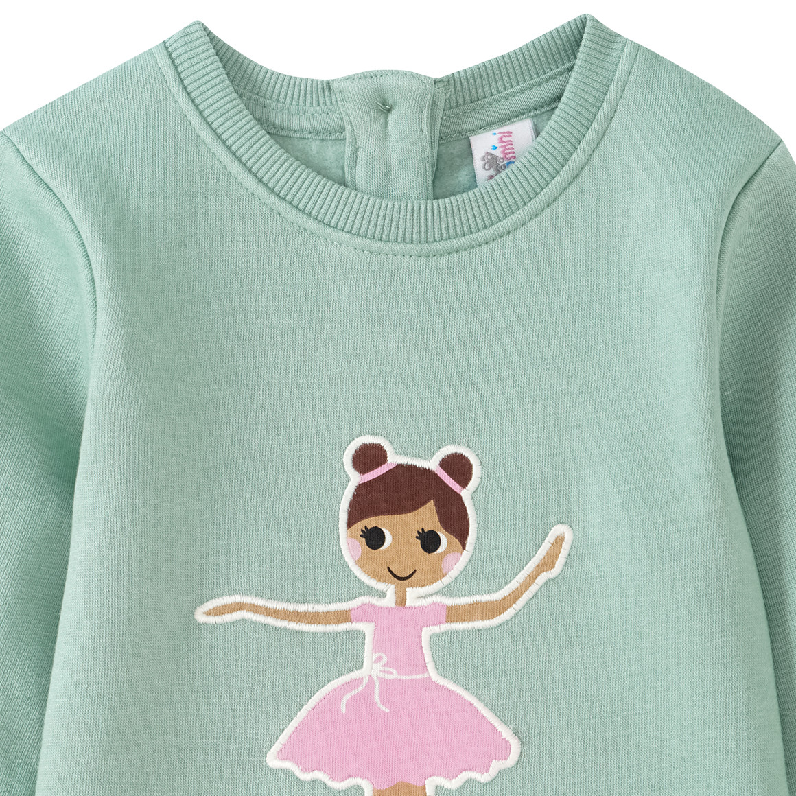 Baby Sweatkleid mit Ballerina-Applikation