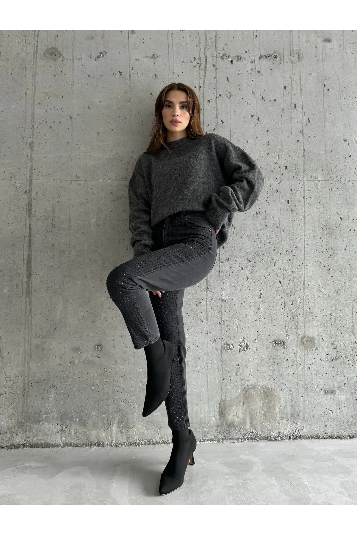 Laluvia  Pullover - Grau - Relaxed Fit