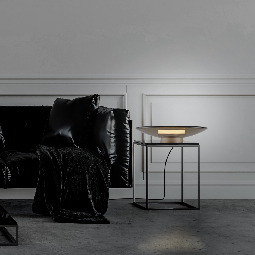 Tischleuchte Pure Moon bronce Alu