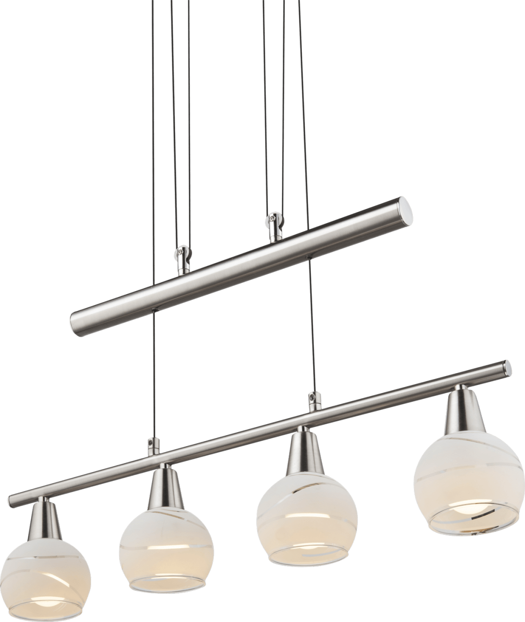 Globo Lighting - ELLIOTT - Hängeleuchte Metall Nickel matt, 4x E14 LED