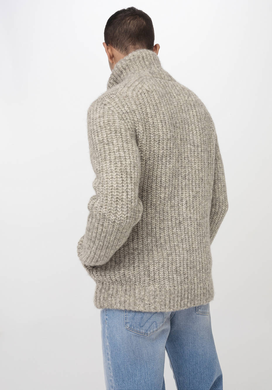 Strickjacke aus Alpaka mit Bio-Baumwolle
