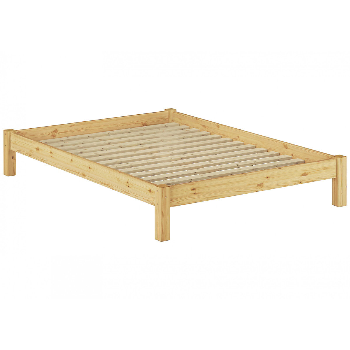 Jugendbett massiv breit 120x200 mit Rost und Matratze