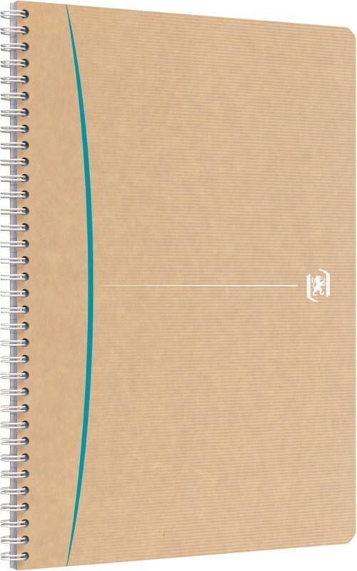 OXFORD Notizbuch DIN A4 Kariert Doppeldraht Seitlich gebunden Hardback Braun 100 Seiten