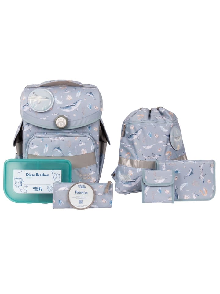 SCHOOL-MOOD Timeless Air  Schulranzen-Set 7tlg. in aqua günstig kaufen onesize
