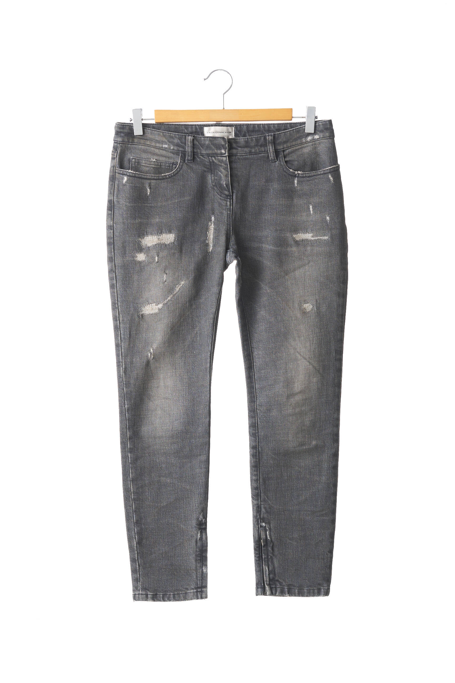 Faith Connexions Jeans Coupe Slim Femme couleur gris