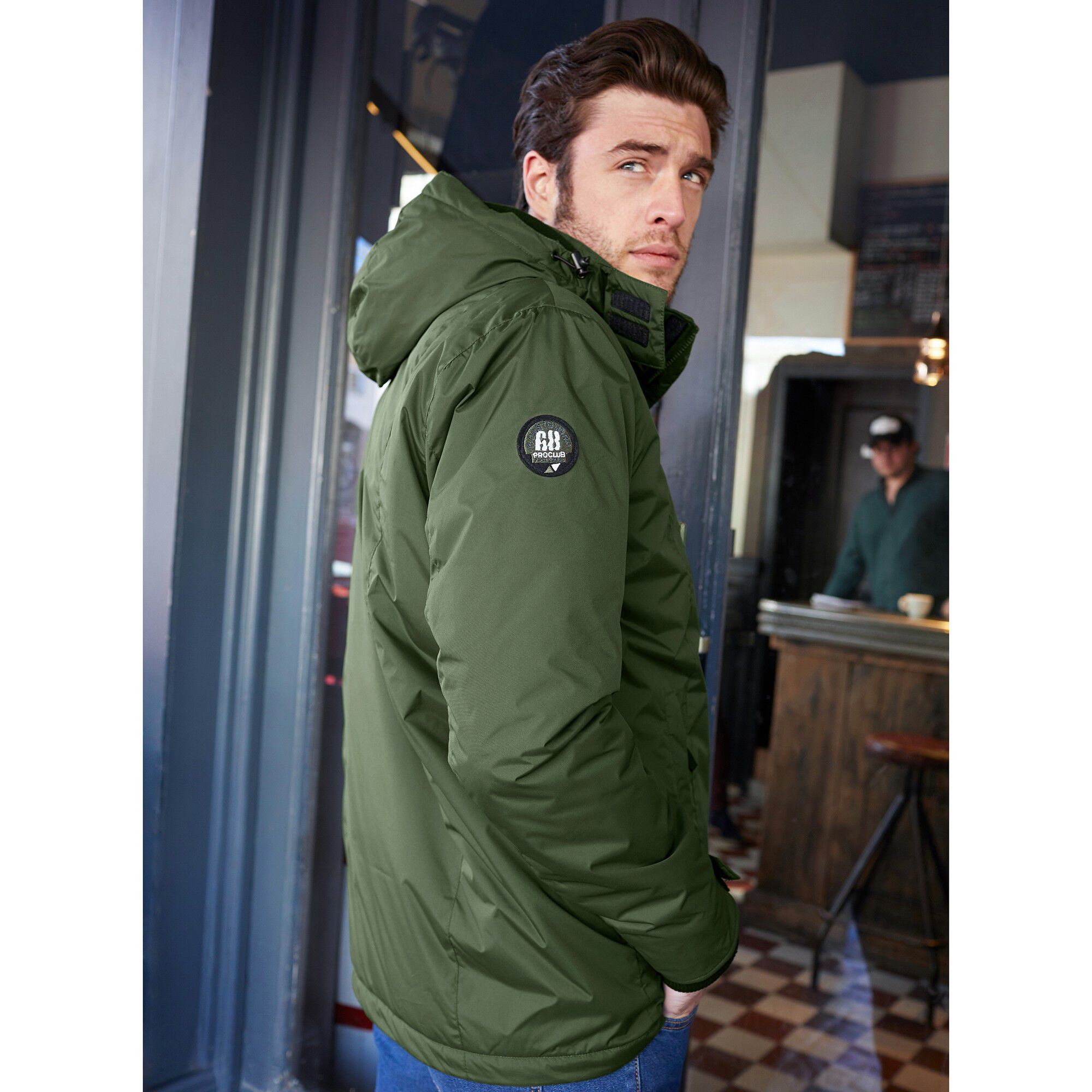 Parka imperméable doublée polaire à capuche