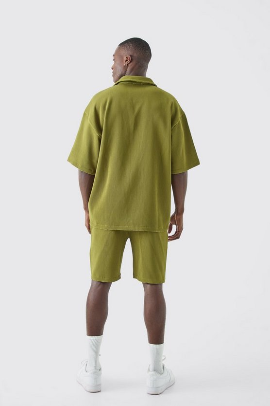 Oversized Pleated Shirt And Short