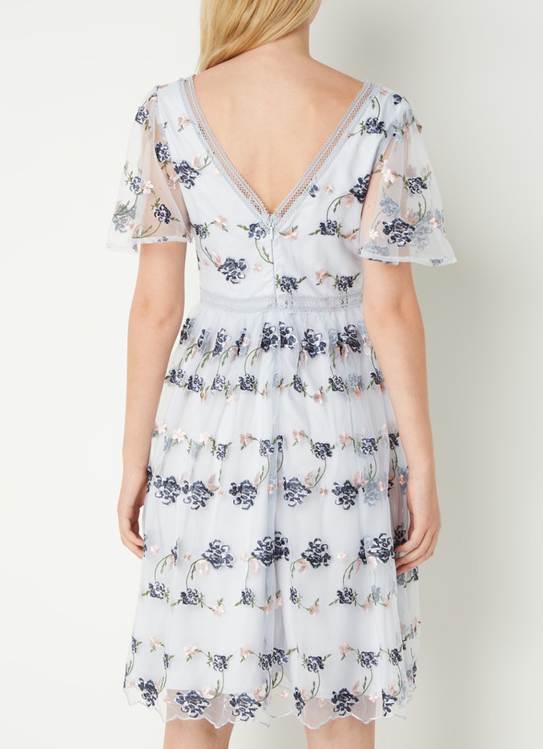 Rochie-tunică midi din dantelă semitransparentă Chi Chi London