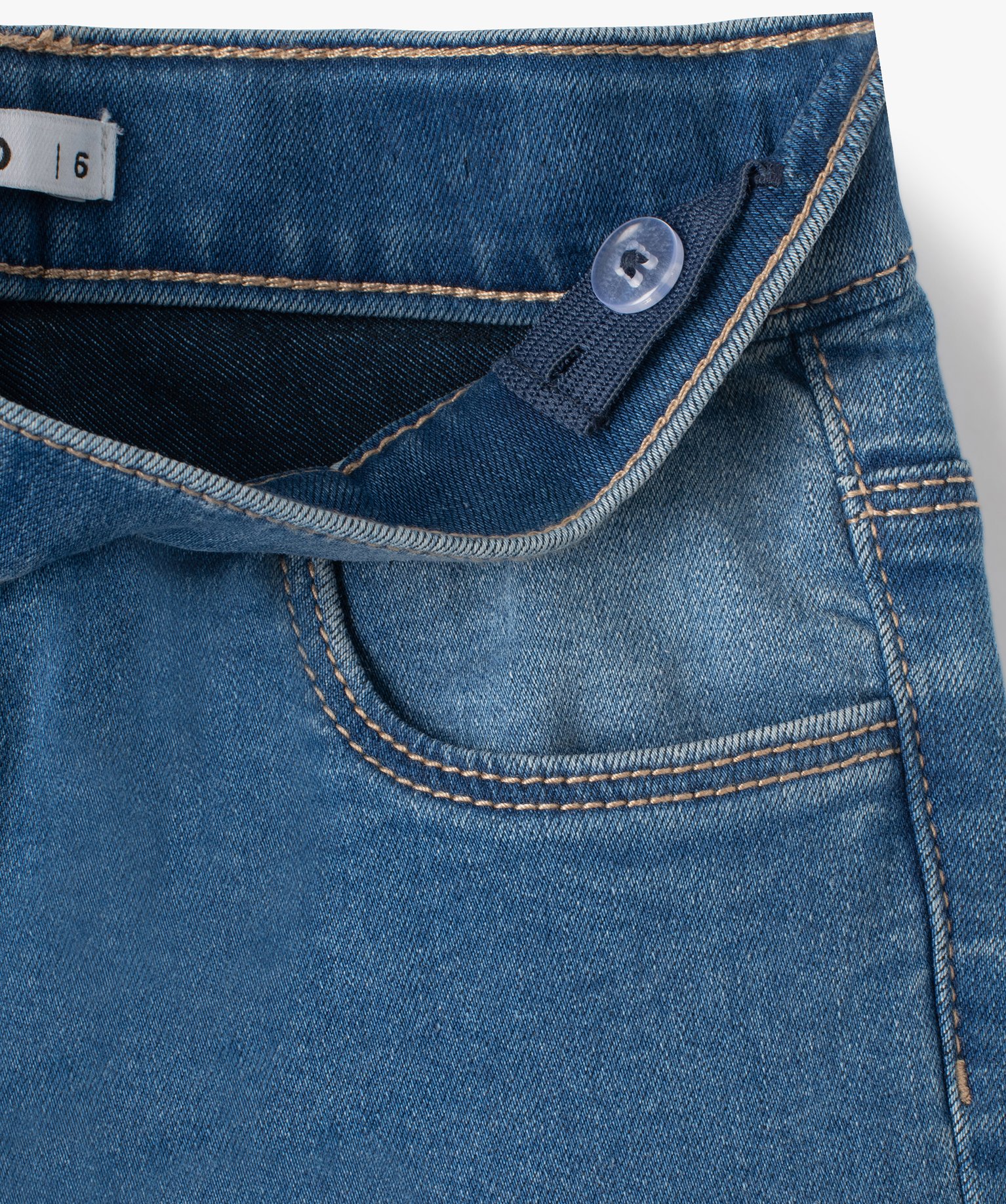 Jegging fille légèrement délavé stone | GEMO