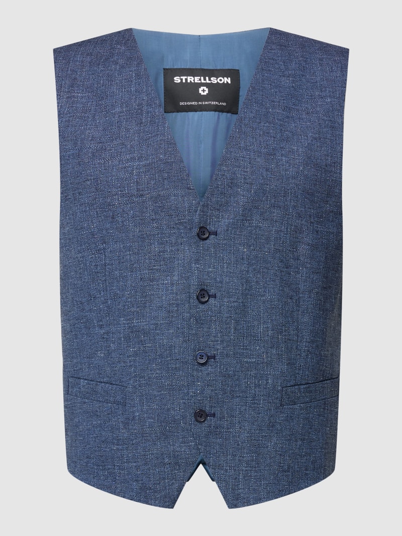 Weste mit V-Ausschnitt in marineblau