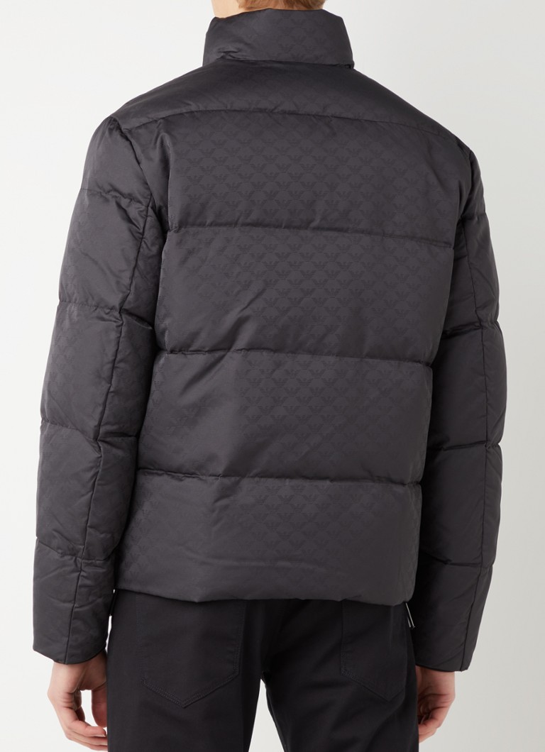 Jachetă matlasată din puf de gâscă Emporio Armani cu logo imprimat.