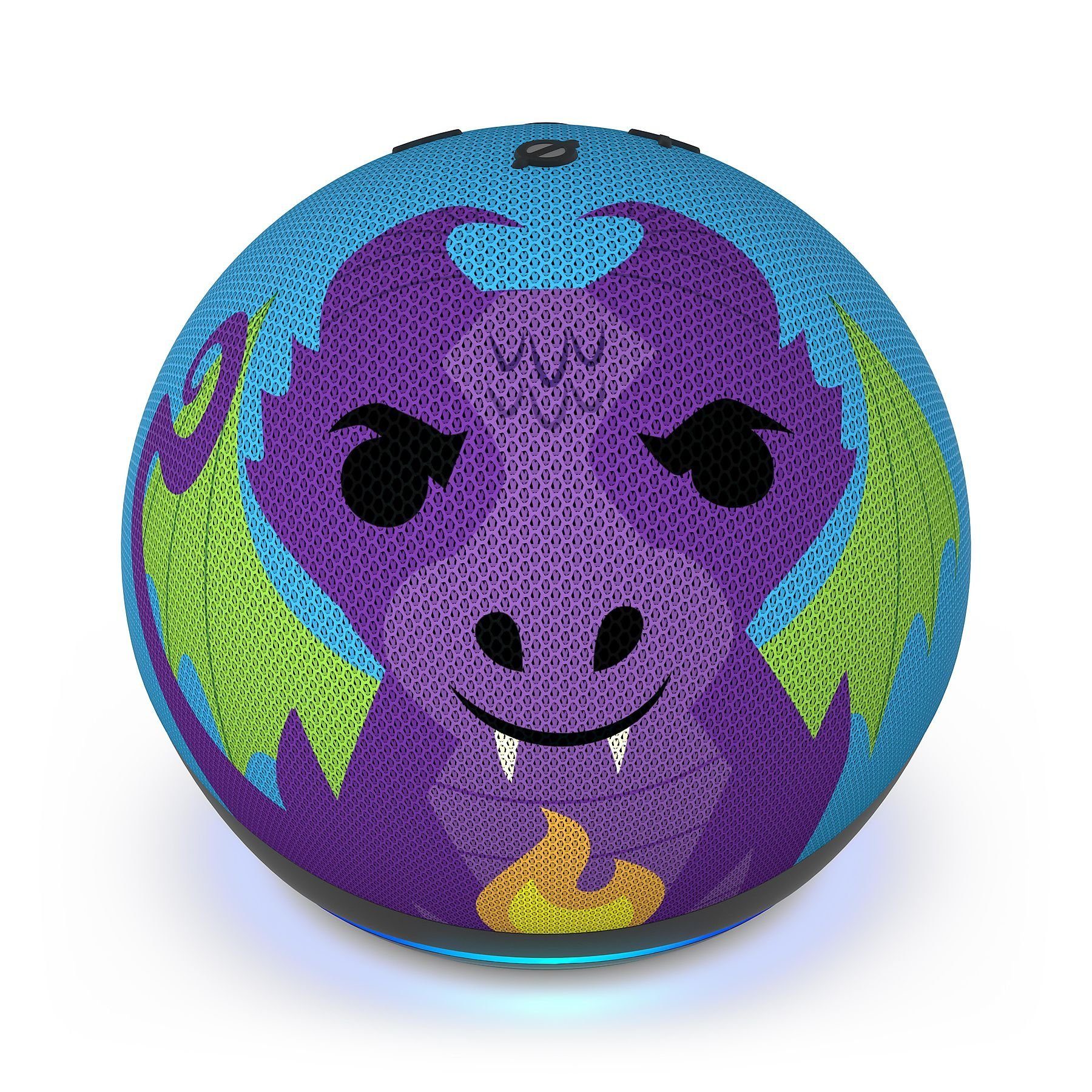 Amazon Echo Dot Kids (5.Gen) Drachen Design Kinder Edition mit Alexa Lautsprecher (Bluetooth, WLAN (WiFi), mit Sprachsteuerung, Smart Speaker Streaming)
