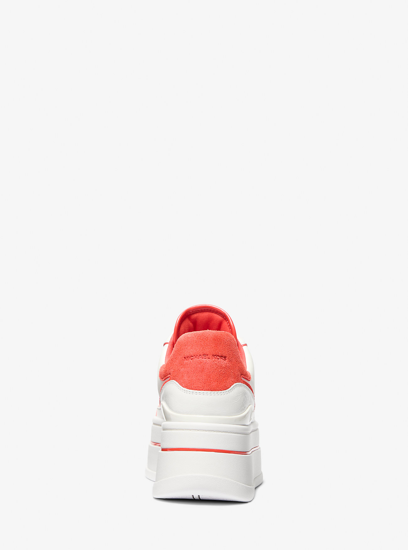 Hayes Two-Tone Leather Platform Sneaker - BURNT SIENNA