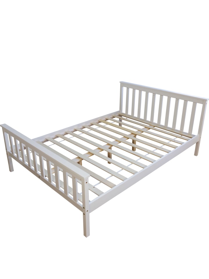 Homestyle4u Holzbett 140x200 in Weiß günstig kaufen 140 x 200 cm